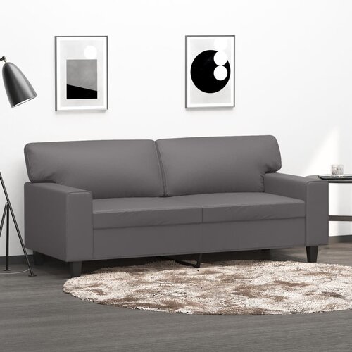 vidaXL Dvosed siv 140 cm umetno usnje Cene