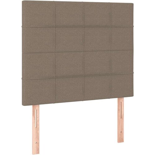 VidaXL krevet s oprugama i madracem smeđesivi 80x200 cm od tkanine Slike