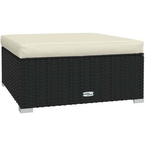 Maison Chic Vrtni stolček - Vrtni stoli za noge z blazino 70x70x30 cm poli ratan JS998, (21878800) Cene