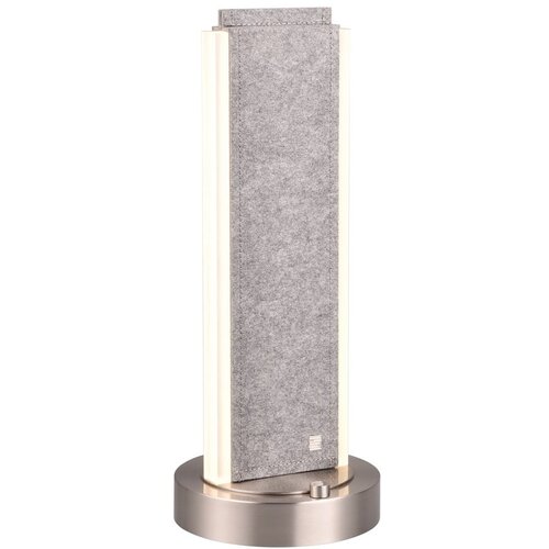 CINQUE Siva LED namizna svetilka z glasovnim upravljanjem s pomočjo mobilne aplikacije s tekstilnim senčilom (višina 51 cm) Cicara – Cene