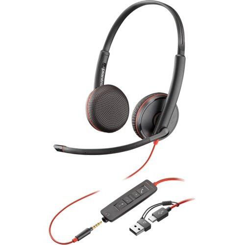 HP 8X229AA Slu&scaron;alice Poly Blackwire 3225 Stereo USB-C Headset +3.5mm Plug +USB-C A Adapter, Crne Cene
