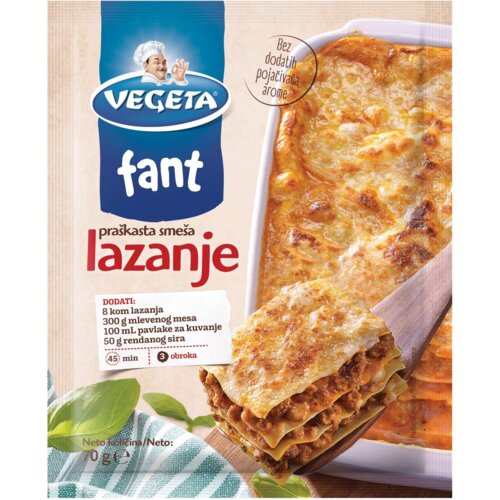 Vegeta Dodatak Fant za lazanje 70g Cene