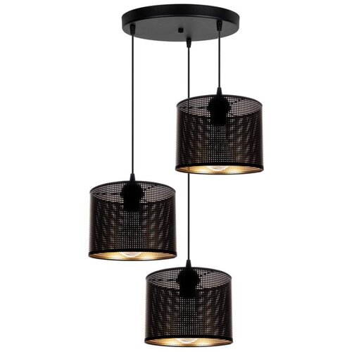  Luster na sajli ALDO, 3xE27/60W/230V, prečnik 45 cm, crne boje Cene