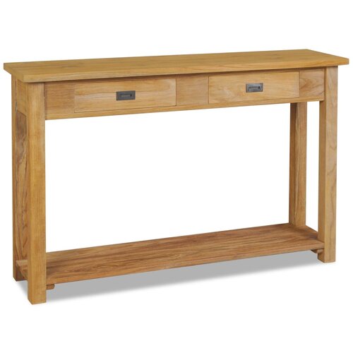 vidaXL Konzolna mizica iz masivne tikovine 120x30x80 cm Cene