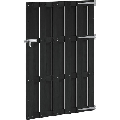 VidaXL Vrtna vrata 100 x 150 cm WPC in aluminij Črna, (5000249551) Slike