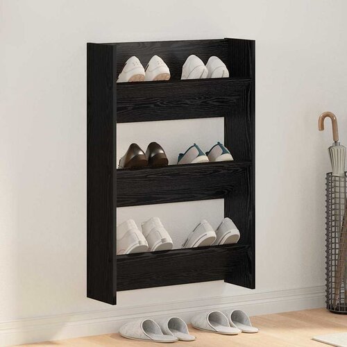  Ormar za cipele Crni hrast 60 x 18 x 90 cm Konstruirano drvo Cene