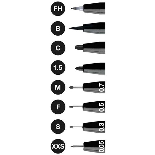 Faber-Castell SET PITT ARTIST PK8 BLACK FABER-CASTELL 167158 BLISTER Slike
