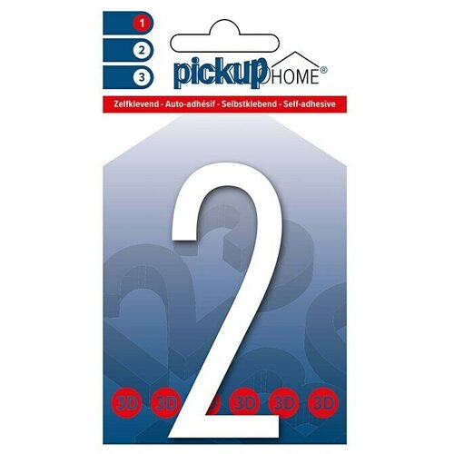 Home 3D Kućni broj Oslo (Visina: 9 cm, Motiv: 2, Bijele boje, Plastika, Samoljepljivo) Cijene