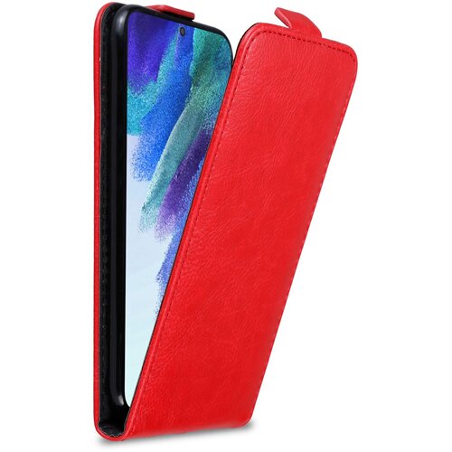 Cadorabo Ohi&scaron;je, združljiv s Samsungom v Apple Red - Za&scaron;čitni pokrov v zasnovi Flip z magnetnim zapiranjem, (20603189) Cene