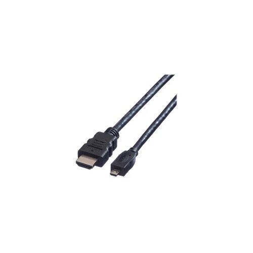 Value HDMI priključni kabel HDMI A utikač, HDMI Micro D utikač 2.00 m crna 11.99.5581 sa za&amp;scaron;titom HDMI kabel Slike