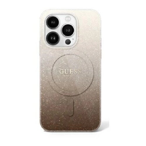 Guess HARDCASE OVITEK ZA IPHONE 16 PRO 6.3 ZA MAGSAFE GLITTER GRADIENT BROWN, (5000015117) Cene