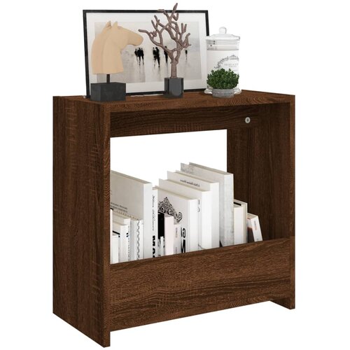  Bočni stolić smeđa boja hrasta 50x26x50 cm konstruirano drvo Slike