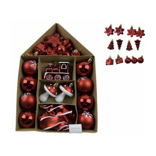 Novogodisnji ukras kugla crvena 30pcs jc23sp-456 ( 42/71612 ) Slike