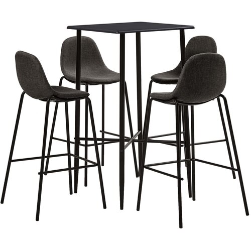 vidaXL Barska garnitura 5-delna blago temno siva Cene