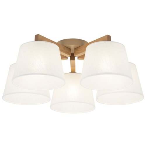 Brilagi plafonski luster latte sabia 5xE27/15W/230V bor/bela Slike
