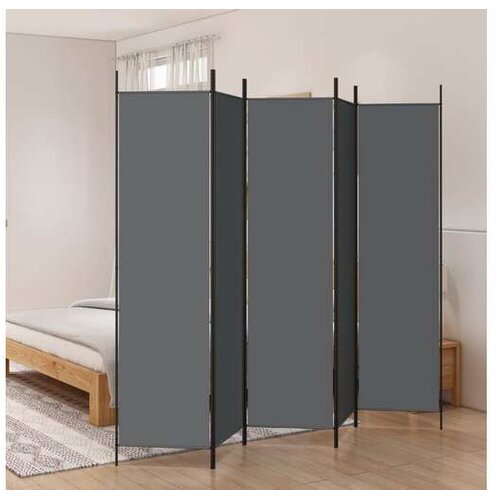  pregrada s 5 panela Antracit 250 x 200 cm od tkanine Cijene