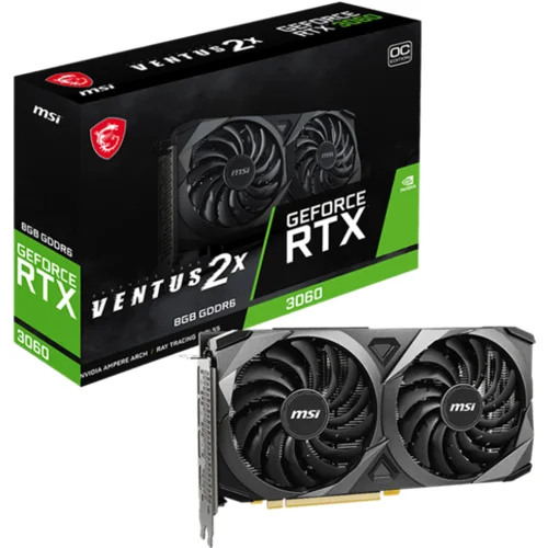 VGA MSI Video Card NVidia RTX 3060 VENTUS 2X 8G OC GDDR6, 128bit, PCI-E Gen4, 3xDP, 1xHDMI, 1×8-pin...