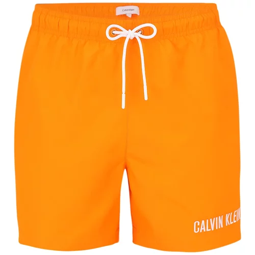 Calvin Klein Swimwear Kratke kopalne hlače temno oranžna / bela