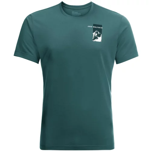 Jack Wolfskin Tehnička sportska majica 'Vonnan' smaragdno zelena / bijela