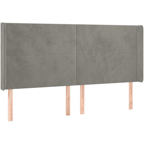  LED uzglavlje svjetlosivo 203 x 16 x 118/128 cm bar&amp;scaron;unasto Slike
