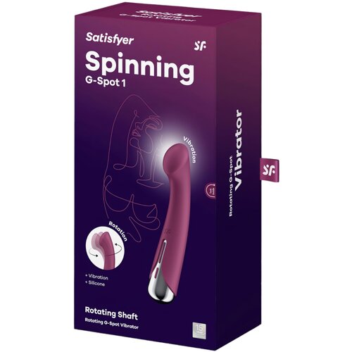 Satisfyer Spinning G-Spot 1 - vibrator za G-točku s rotirajućom glavom (crveni) Slike