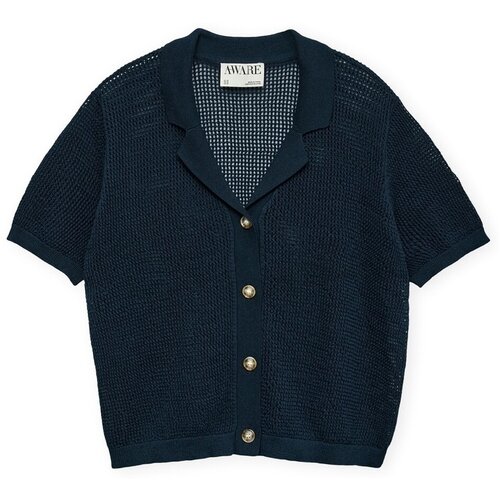 Aware Puloverji Saga Cardigan - Dark Sapphire Modra Slike