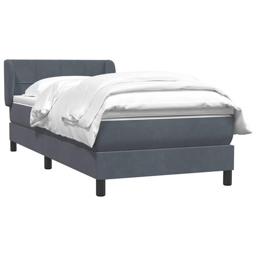Box spring krevet s madracem tamnosivi 80 x 220 cm bar&amp;scaron;unasti Slike
