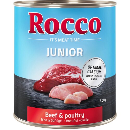  Varčno pakiranje Rocco Junior 24 x 800 g - Perutnina z govedino Cene