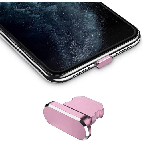 Cadorabo Zaščitni pokrovček, združljiv z Apple iPhone v roza - čep za zaščito prahu za polnjenje vrat za prah proti prahu, (20621976)