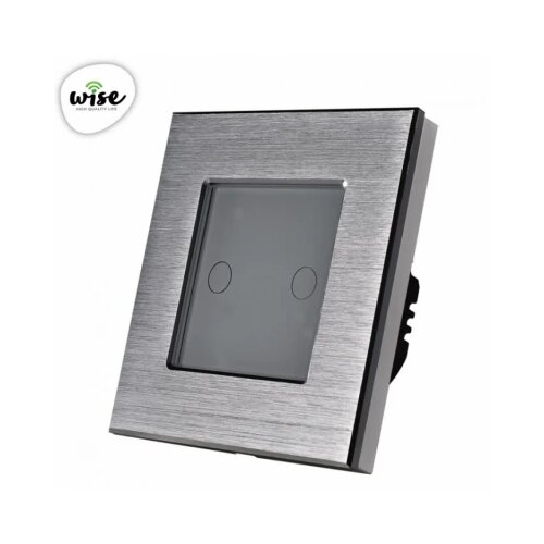 Wise wifi + rf pametni prekidač, 2 tastera - aluminijumski panel Slike