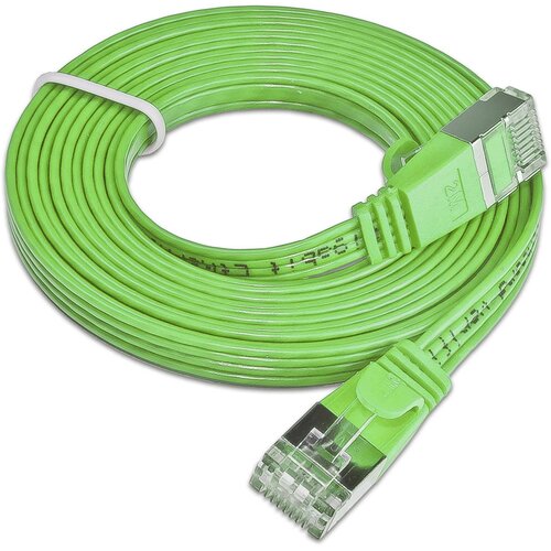 Slim Wirewin PKW-STP-SLIM-KAT6 1.0 GN RJ45 omrežni kabel\, Patch kabel cat 6 U/FTP 1.00 m zelena plo&scaron;čati 1 kos, (20418063) Cene