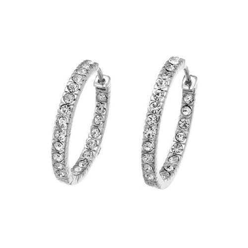 Oliver Weber hoop crystal mindjuše sa swarovski belim kristalom ( 22074r ) Cene