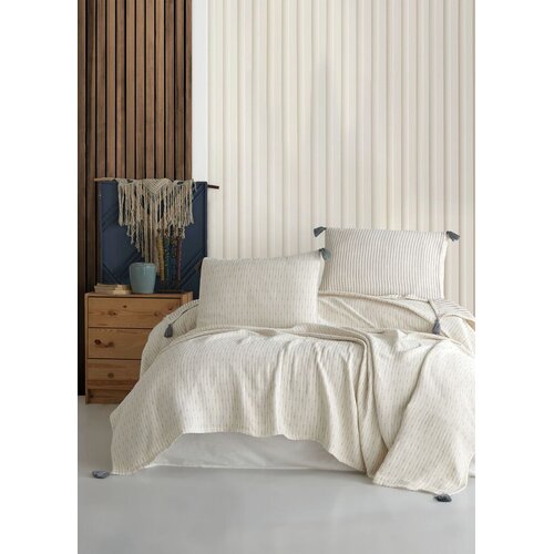 Lessentiel Maison Set Prekrivač za bračni krevet Hermes, 240x260cm, bijeli Cene