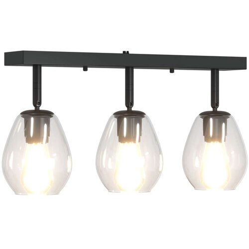 vidaXL Crna, Prozirna Metal, Staklo Srednje Moderno Tavan reflektor Cijene