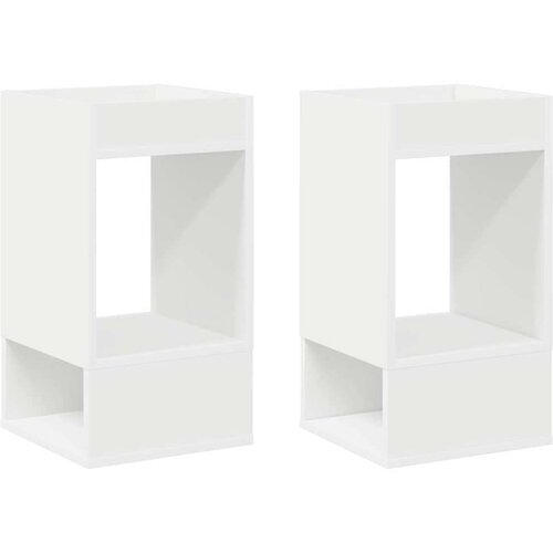  Konačna Stolić 2 pcs Bijelo 30 x 30 x 56 cm Konstruirano drvo Slike
