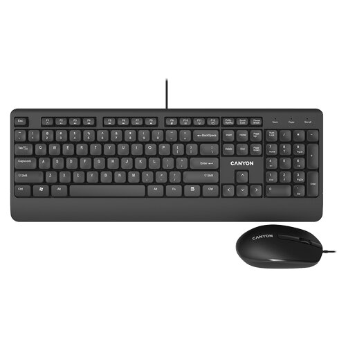 Canyon CNE-CSET4-AD (crna) žična tastatura i miš Slike