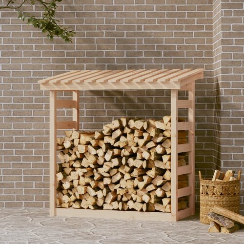  Stalak za drva za ogrjev 108x64,5x110 cm od masivne borovine Cijene