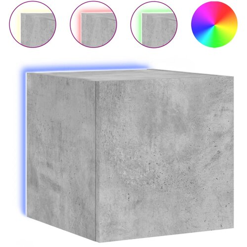 Maison Chic Stenska TV omarica - TV stojalo - Televizijska omarica z LED lučkami betonsko siva 30,5x35x30 cm, (21700933) Slike