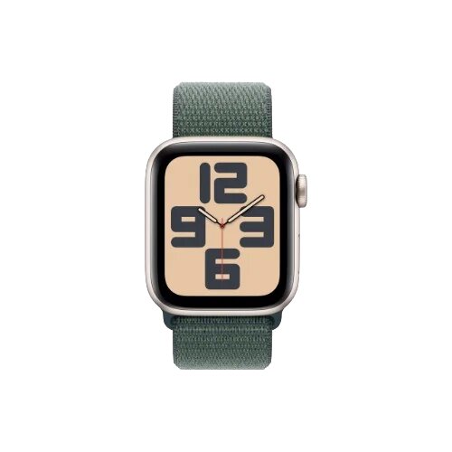 Apple Watch SE2 v3 Cellular 40mm Starlight aluminium case with Lake Green sport loop pametna ura, (21681441) Slike
