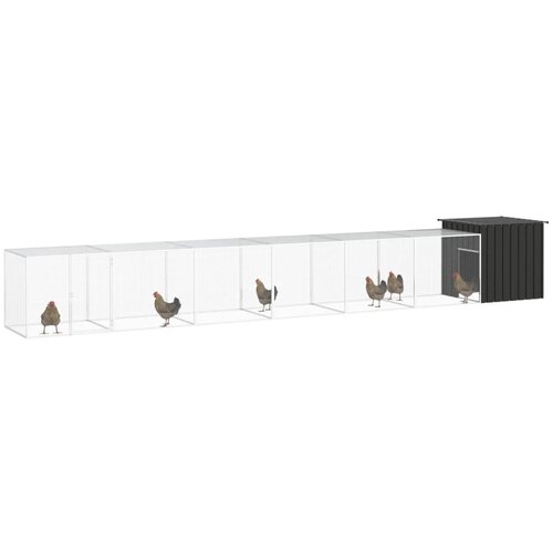vidaXL Koko&scaron;njak antracit 700x91x100 cm pocinkano jeklo Cene