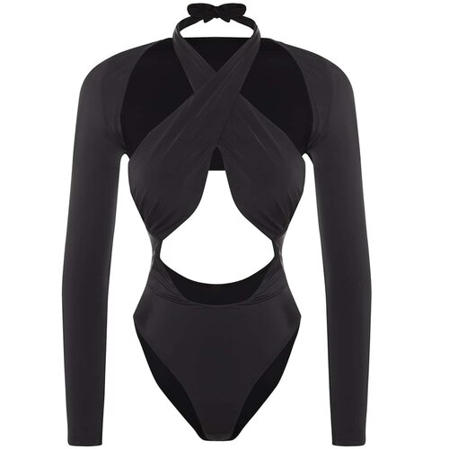 Trendyol black cut out detailed swimsuit Slike
