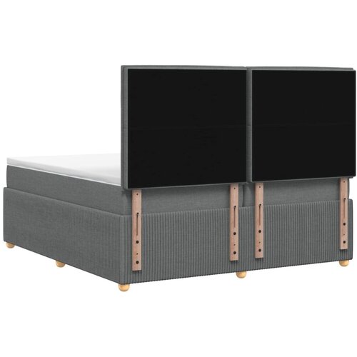  Boxspring krevet s madracem Tamnosiva 200 x 200 cm Tkanina - Tamnosiva 200 x 200 cm Dizajn linija Cene