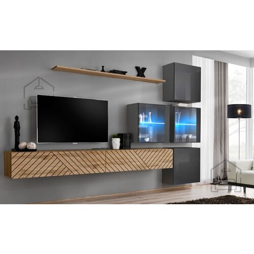 ASM Meble Dnevni regal TV Switch XIX - votan/grafit Slike