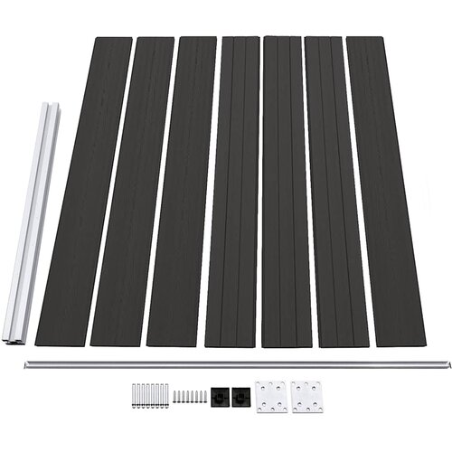  za ogradu WPC 175 x 146 cm crni Slike