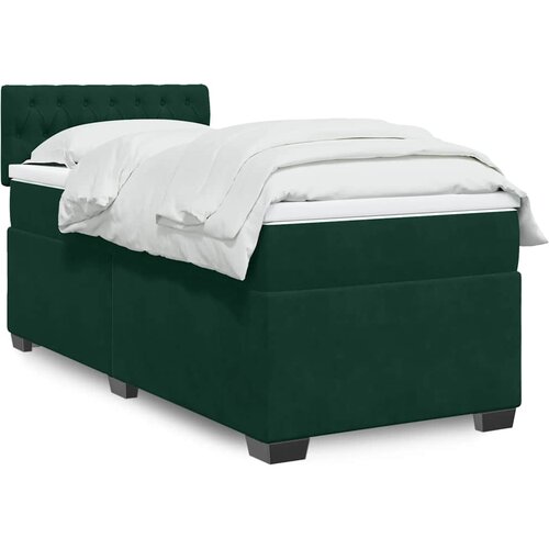 Box spring krevet s madracem tamnozeleni 100x200 cm bar&scaron;unasti Cijene