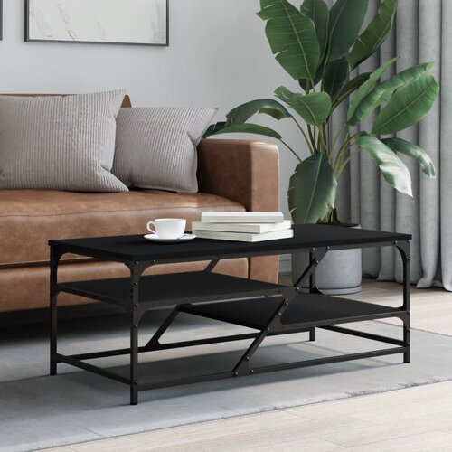  Stolić za kavu crni 100 x 49 x 40 cm od konstruiranog drva Cene