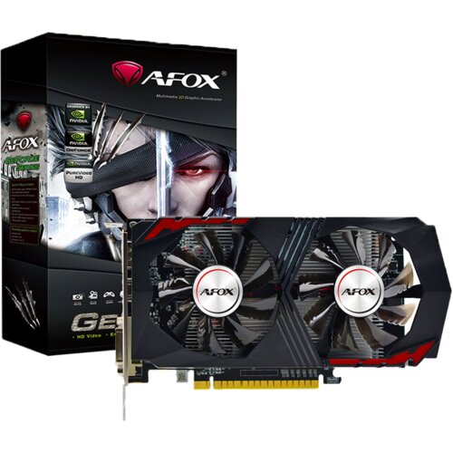 VGA AFOX GTX 1050 Ti 4GB Gaming GDDR5, 128bit, 1x HDMI, 1x DP, LP, Dual Fan, AF1050TI-4096D5H7-V6 Slike