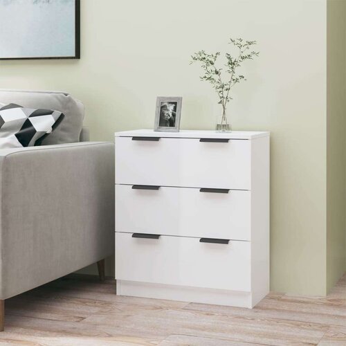  Komoda sjajna bijela 60x30x70 cm od konstruiranog drva Cijene