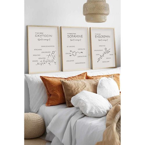 WALLXPERT Huhu562 - Vi&scaron;enamenska Dekorativna Slika u Ramovima (3 Komada) 50 x 70 cm Cene