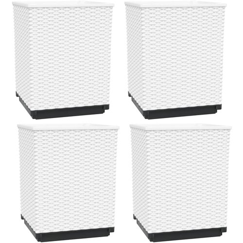  Sadilice 4 kom bijele 30 x 30 x 37 cm od polipropilena Slike